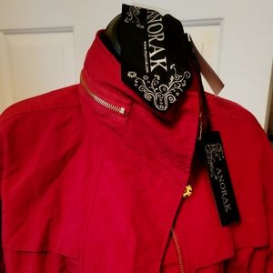 Hooded raincoat. New with tags.